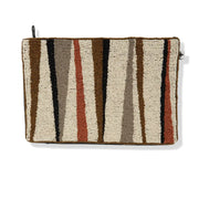 Ivory Bronze Grey Angles Bead Clutch Ink+Alloy
